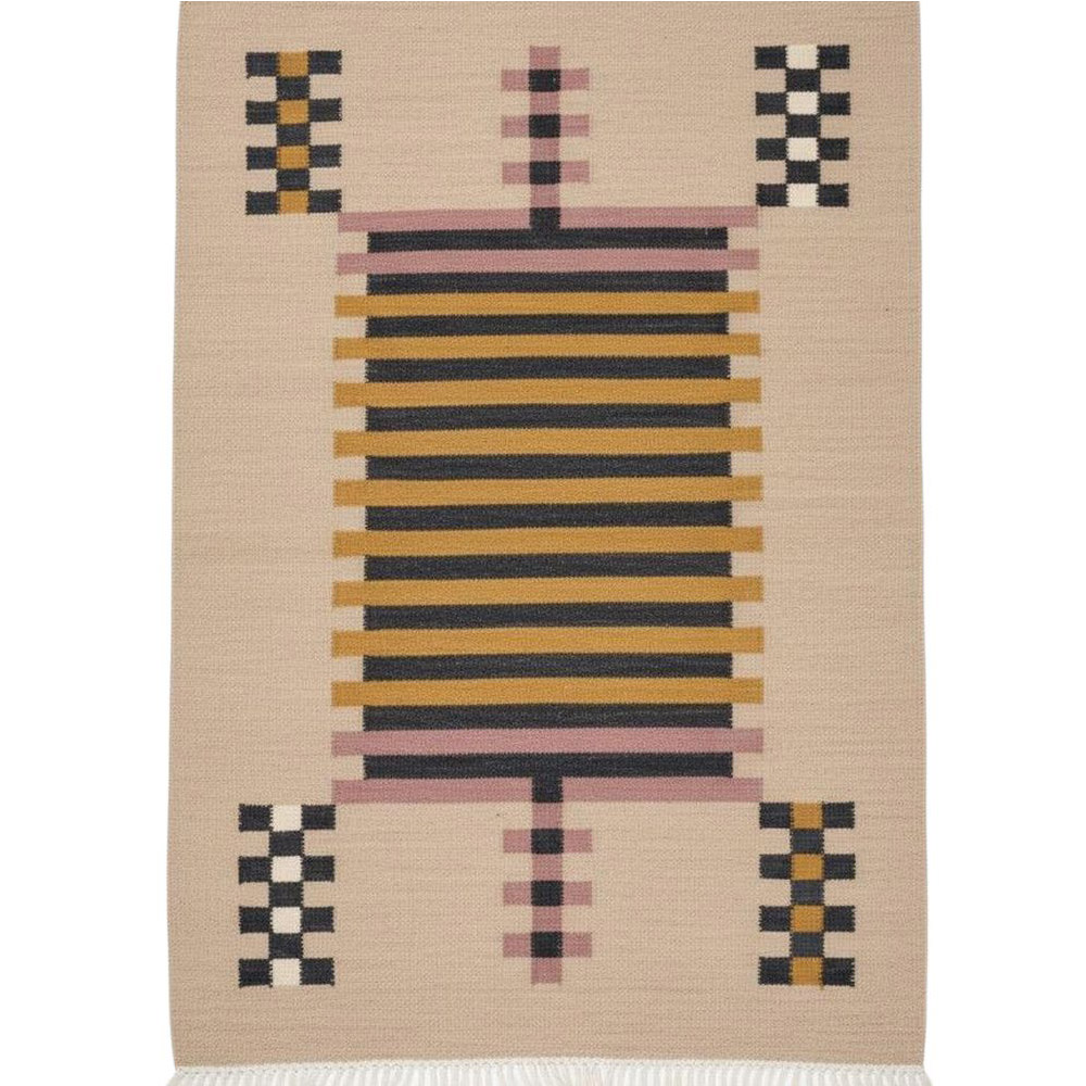 Handcrafted Multicolor Wool Vintage Dhurrie For Home